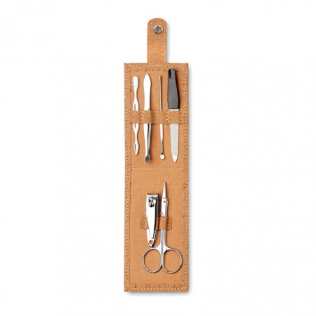 Set manicure con custodia in sughero